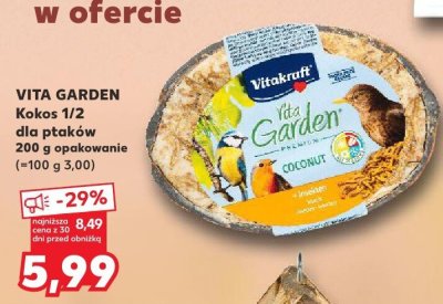 Karma Kokos 1/2 dla ptaków promocja w Kaufland