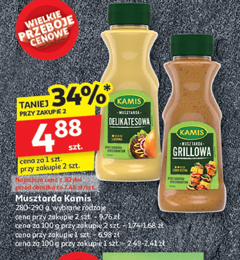 Musztarda grillowa Kamis promocja w Auchan