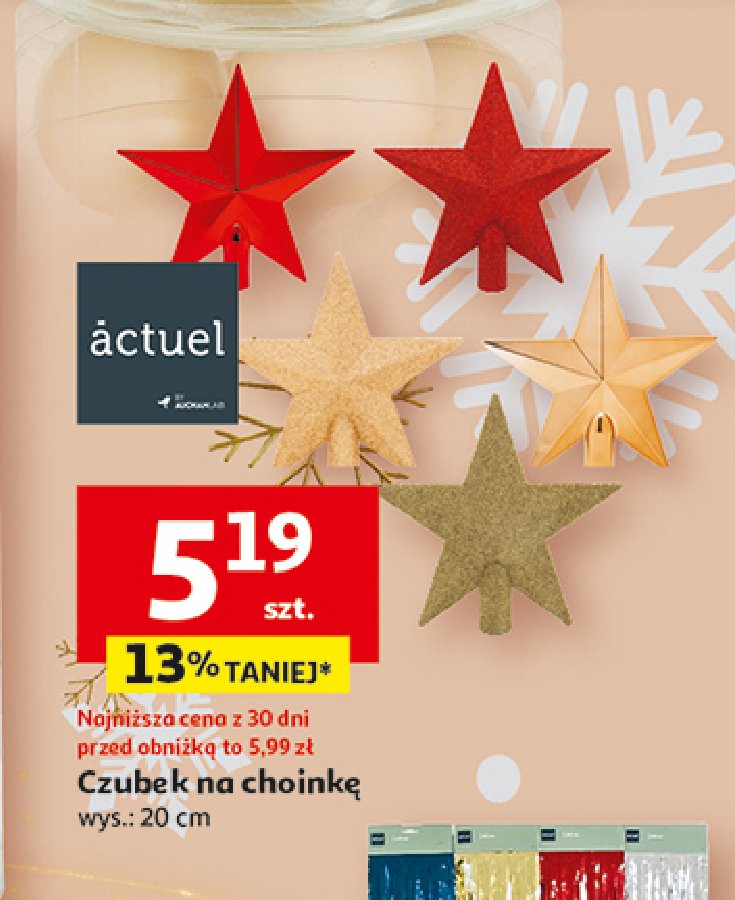 Czubek na choinkę Actuel promocja