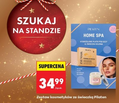 Zestaw kosmetyków ze świeczką Pilaten promocja w Biedronka