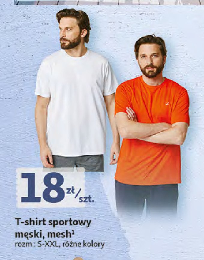 T-shirt męski sportowy mesh s-xxl Auchan inextenso promocja