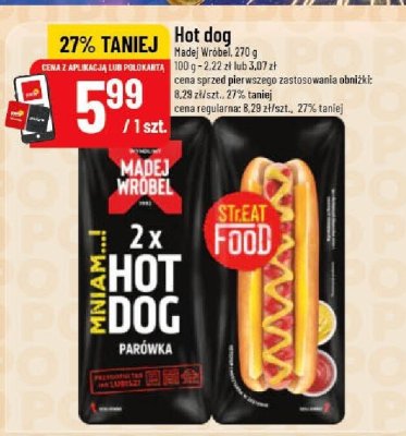 Hot dog Madej Wróbel parówka promocja w POLOmarket