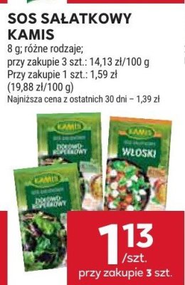 Sos sałatkowy Kamis różne rodzaje promocja w Stokrotka