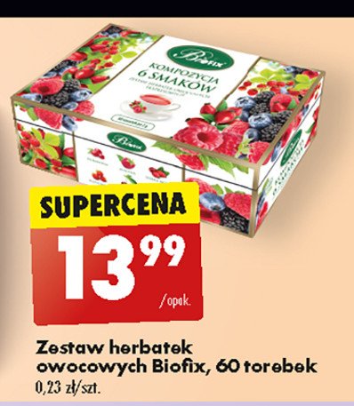 Kompozycja 6 smaków herbatka owocowa Bifix kompozycja promocja