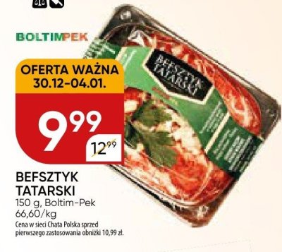 Befsztyk tatarski Boltim-Pek promocja w Chata Polska