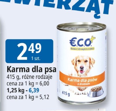 Karma dla psa Eco+ promocja w Leclerc