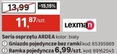 Gniazdo pojedyncze bez ramki promocja w Leroy Merlin
