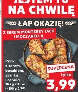 Pizza z serem, boczkiem, szynką i cebulą promocja w Kaufland