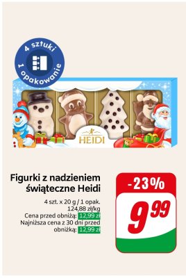 Figurki z nadzieniem świąteczne 4 szt. promocja w Dino