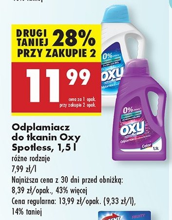Odplamiacz color Oxy spotless promocja