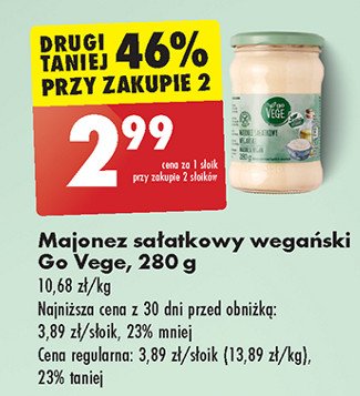 Majonez sałatkowy wegański Govege promocja