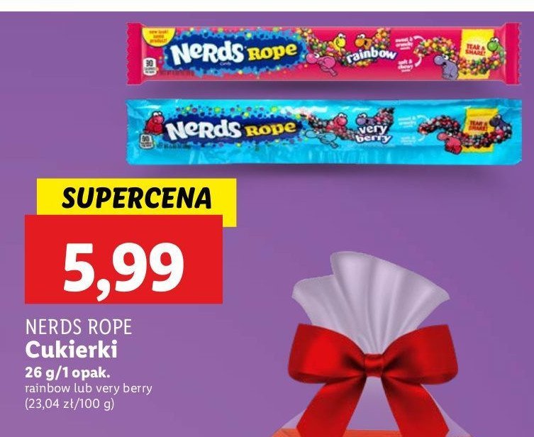 Cukierki very berry Nerds rope promocja