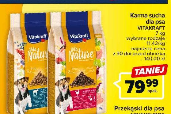Karma dla psa cielęcina z marchewką VITAKRAFT VITA NATURE promocja