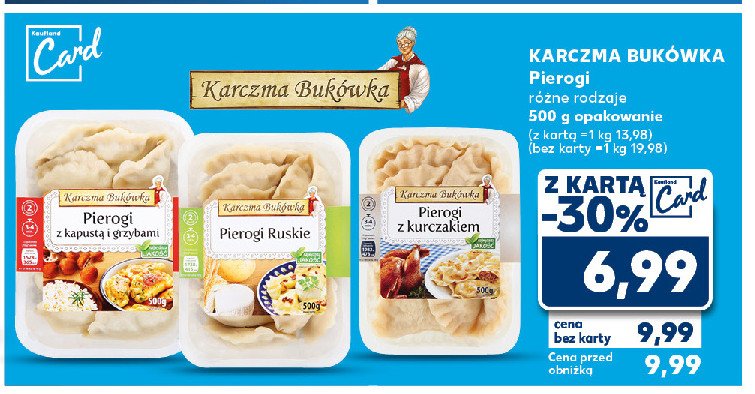 Pierogi z kurczakiem Karczma bukówka promocja w Kaufland