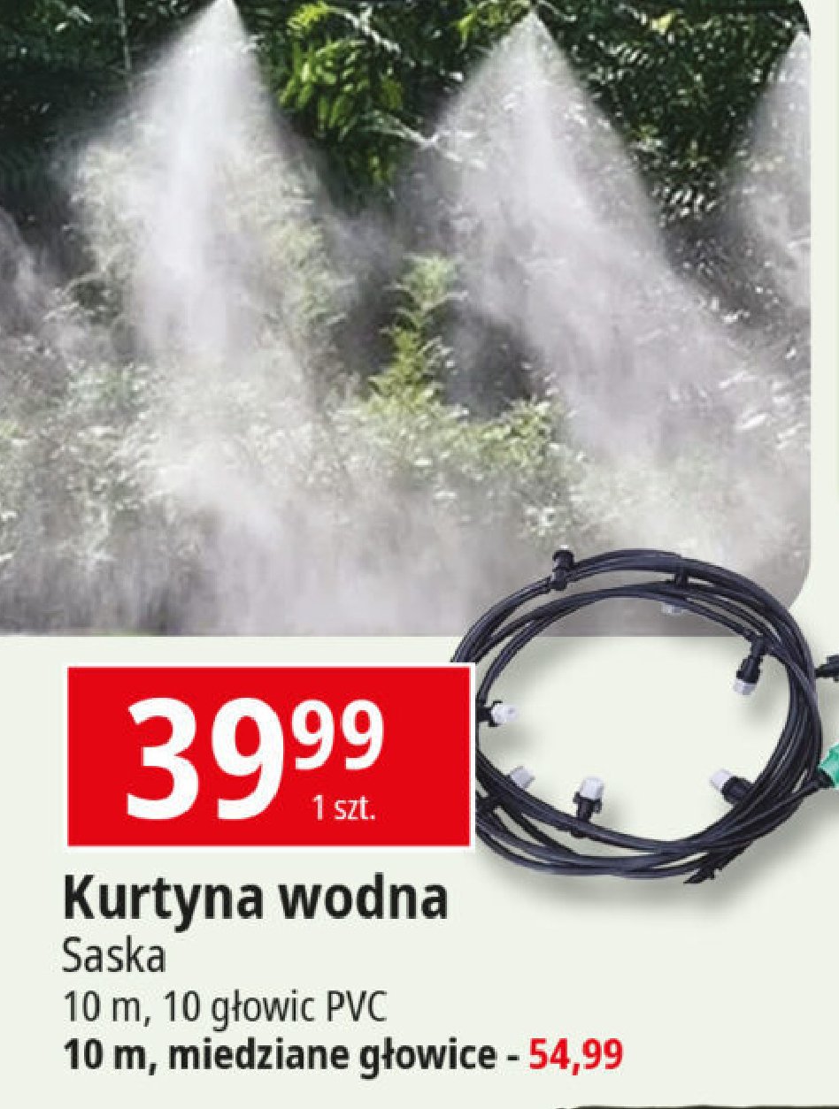 Kurtyna wodna miedziane głowice 10m Saska promocja
