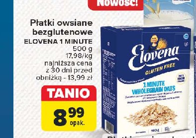 Płatki owsiane bezglutenowe Elovena promocja