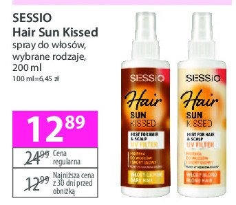 Spray do włosów ciemnych Sessio hair sun kissed promocja