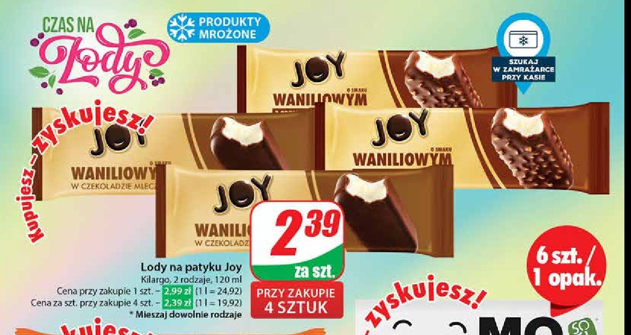 Lód vanilla flavour w polewie czekoladowej Augusto joy promocja