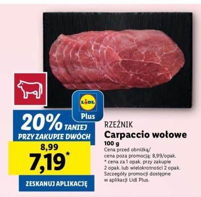 Carpaccio wołowe Rzeźnik codzienna dostawa promocja