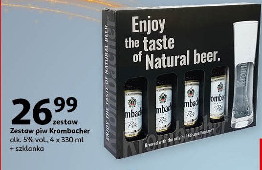 Zestaw piw + szklanka Krombacher mix promocja