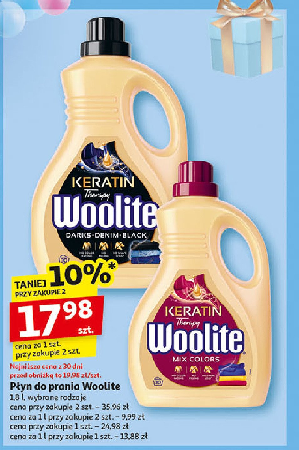 P艂yn do prania dark Woolite keratin promocja