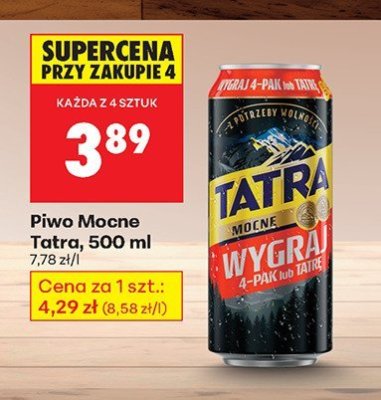 Piwo Mocne Tatra 500 ml promocja w Biedronka