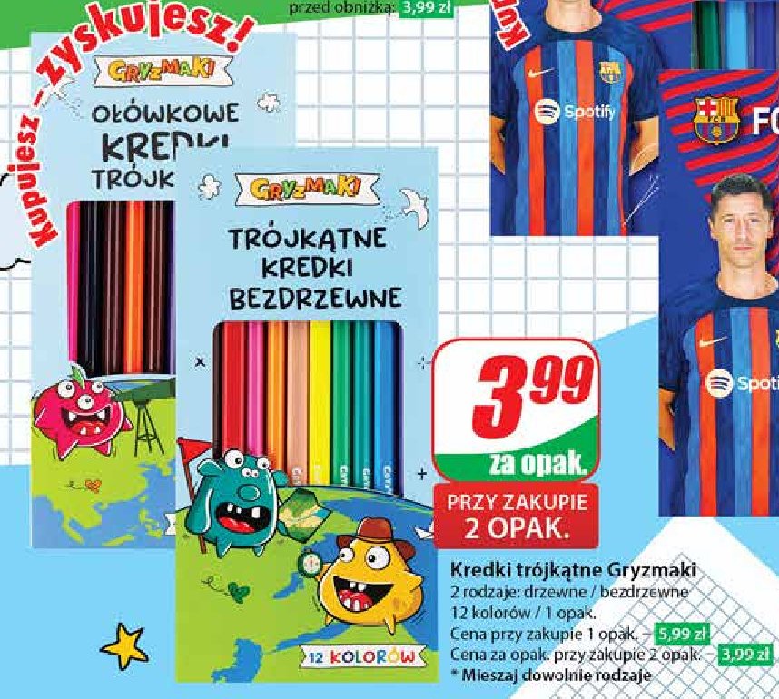 Kredki bezdrzewne Gryzmaki promocja