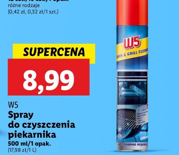 Spray do czyszczenia grilla i piekarnika W5 promocja