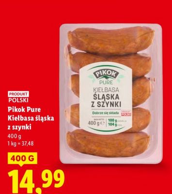 Kiełbasa śląska z szynki Mistrz rohus promocja w Lidl