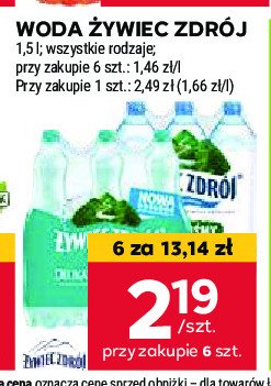 Woda niegazowana Żywiec Zdrój promocja w Stokrotka