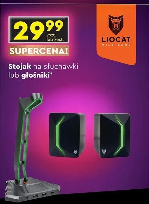 Stojak na słuchawki Liocat promocja w Biedronka