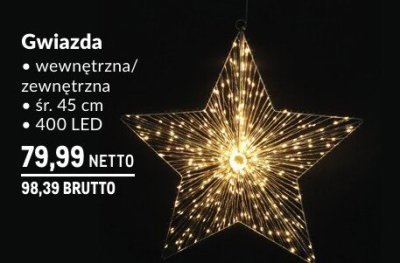 Dekoracja świąteczna Gwiazda wewnętrzna/zewnętrzna promocja w Makro