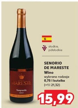 Wino słodkie SENORIO DE MARESTE promocja