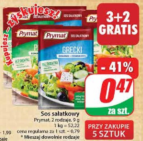 Sos sałatkowy koperkowo-ziołowy polski Prymat promocja