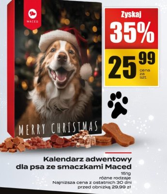 Kalendarz adwentowy dla psa ze smaczkami Maced promocja w Supeco