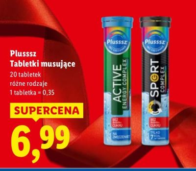 Tabletki musujące Plusssz Active promocja w Lidl