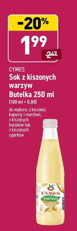 Sok z kiszonej kapusty z marchwi膮 Cymes smaki victorii promocja