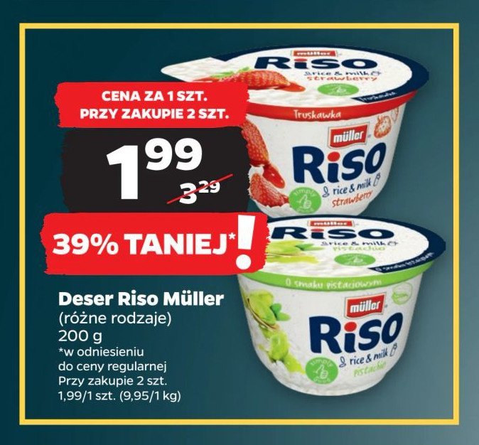 Deser truskawkowy Muller riso promocja