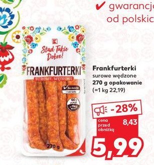 Frankfurterki wędzone surowe K-classic stąd takie dobre! promocja w Kaufland