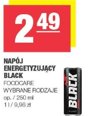 Napój energetyzujący Black FoodCare promocja w SPAR