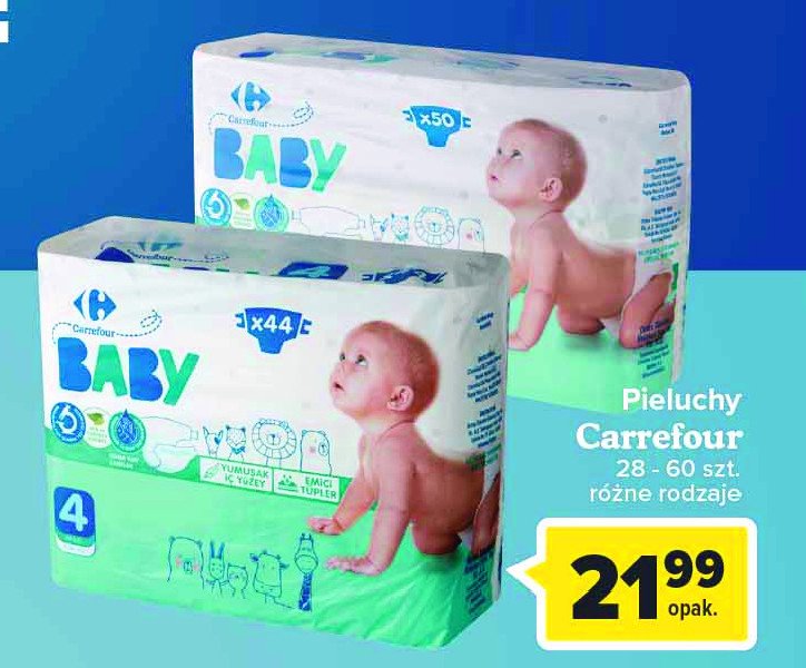 Pieluchy dla dzieci 4 Carrefour baby promocje