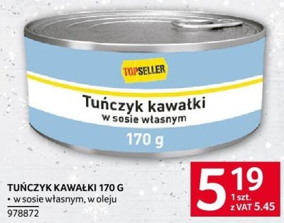 Tuńczyk kawałki w sosie własnym w oleju 170 g promocja w Selgros