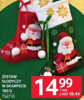 Zestaw słodyczy w skarpecie 180 g promocja w Selgros