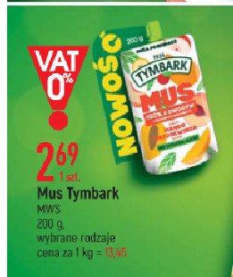 Mus jabłko-mango-brzoskwinia-banan Tymbark mus promocja