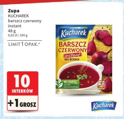 Zupa barszcz czerwony instant Kucharek promocja w Intermarche