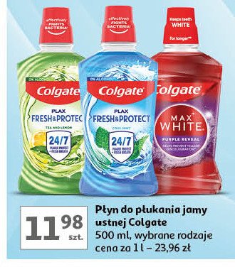 Płyn do płukania freshmint Colgate plax promocja