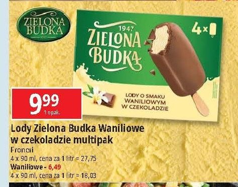 Lody czekoladowe Zielona budka promocja