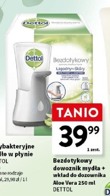 Bezdotykowy dozownik mydła + wkład do dozownika Aloe Vera 250 ml promocja w Intermarche