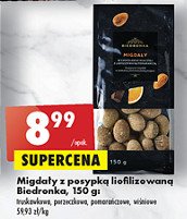 Migdały z posypką pomarańczową Biedronka promocja