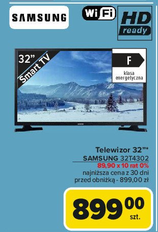 Telewizor led 32" 32t4302 Samsung promocja w Carrefour